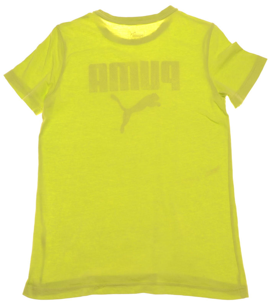 PUMA Boys Graphic T-Shirt Top 13-14 Years XL Green - Second Hand & Vintage Designer Clothing - Messina Hembry