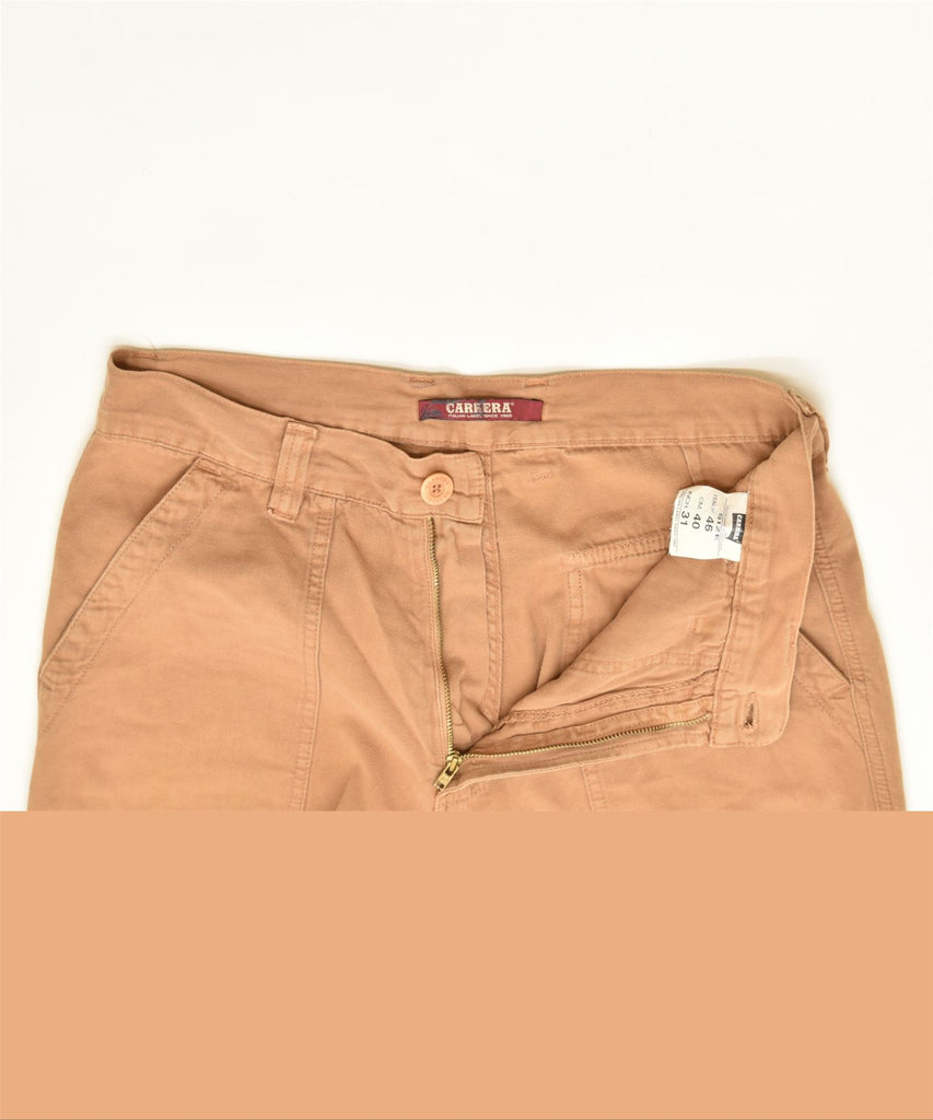 CARRERA Womens Straight Chino Trousers W31 L32 Brown Cotton Classic | Vintage | Thrift | Second-Hand | Used Clothing | Messina Hembry 