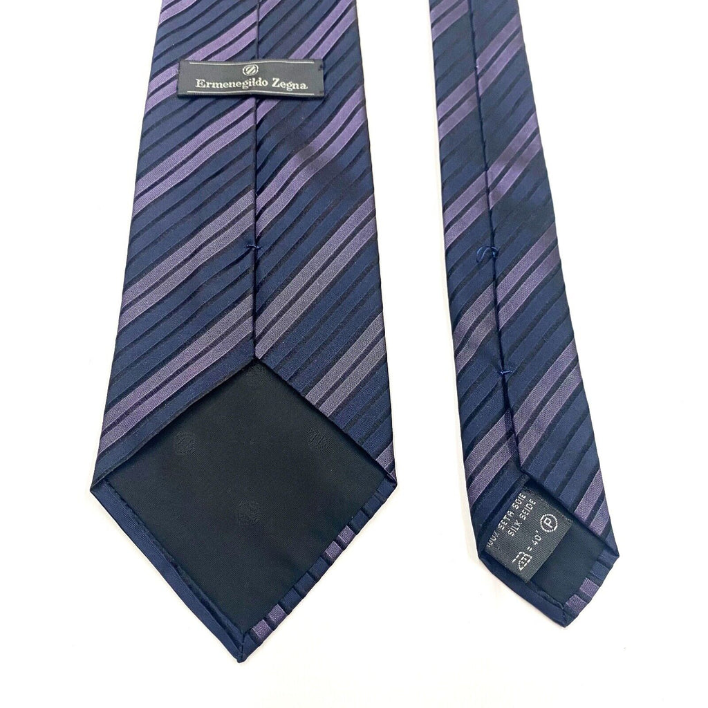 Ermenegildo Zegna Patterned Silk Tie | Vintage High End Designer Purple VTG | Vintage Messina Hembry | Thrift | Second-Hand Messina Hembry | Used Clothing | Messina Hembry 