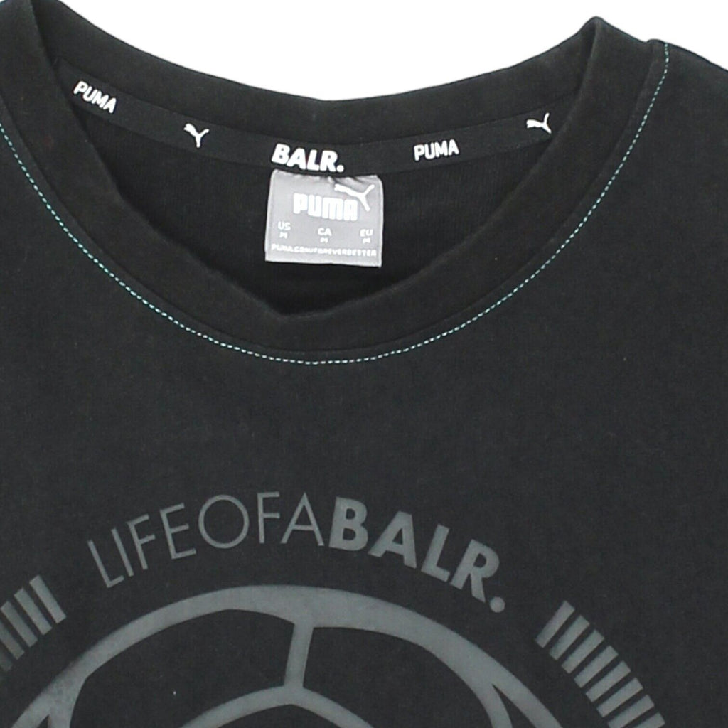 BALR. X Puma Life Of A BALR Mens Black Tshirt | Vintage Football Sportswear | Vintage Messina Hembry | Thrift | Second-Hand Messina Hembry | Used Clothing | Messina Hembry 