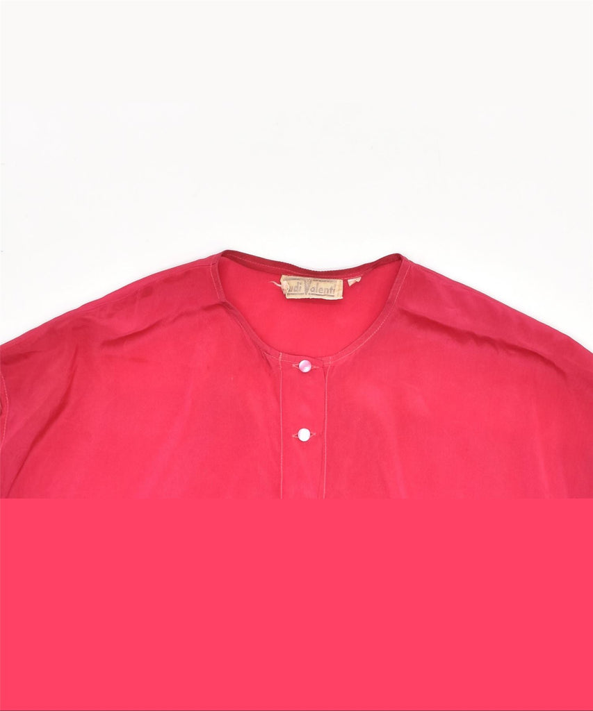 RUDI VALENTI Womens Blouse Top UK 12 Medium Pink Acetate Vintage | Vintage | Thrift | Second-Hand | Used Clothing | Messina Hembry 