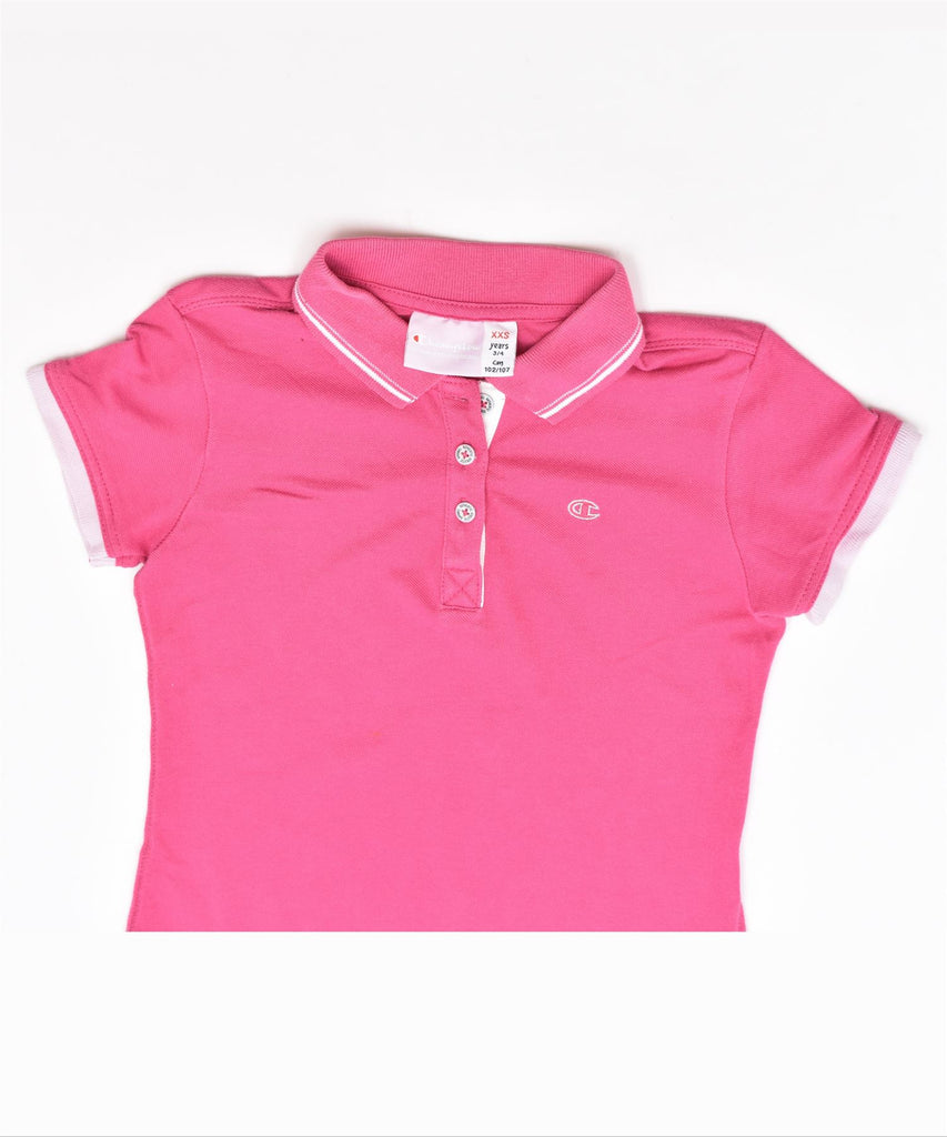 CHAMPION Girls Polo Shirt 3-4 Years Pink | Vintage | Thrift | Second-Hand | Used Clothing | Messina Hembry 