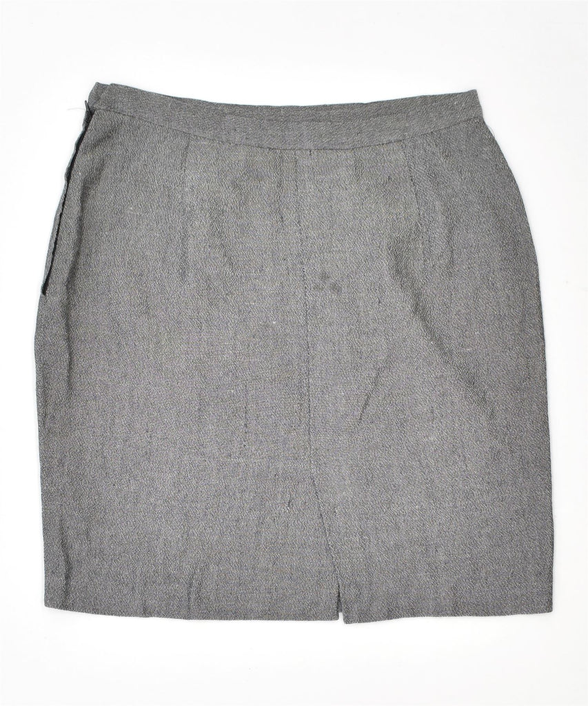 VINTAGE Womens Mini Skirt IT 40 Small W28 Grey Cotton | Vintage | Thrift | Second-Hand | Used Clothing | Messina Hembry 