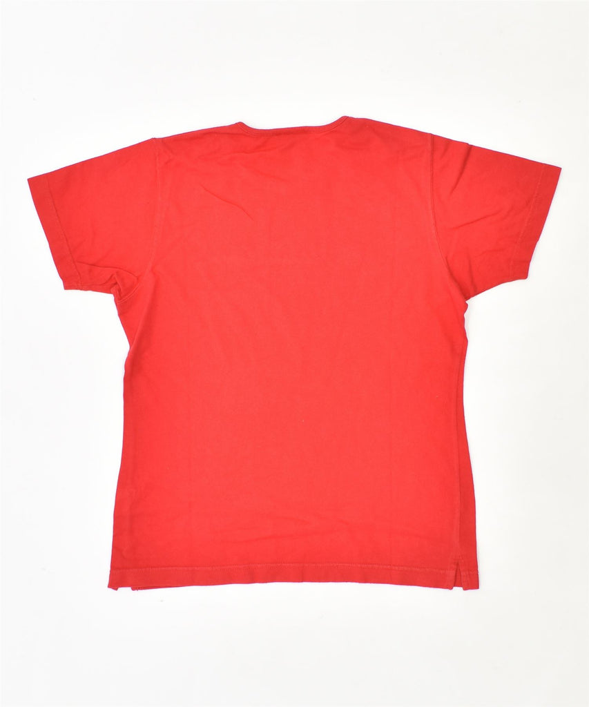 CHAMPION Womens Graphic T-Shirt Top UK 10 Small Red Cotton | Vintage | Thrift | Second-Hand | Used Clothing | Messina Hembry 