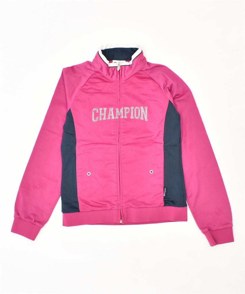 CHAMPION Girls Graphic Tracksuit Top Jacket 11-12 Years Large Pink | Vintage | Thrift | Second-Hand | Used Clothing | Messina Hembry 