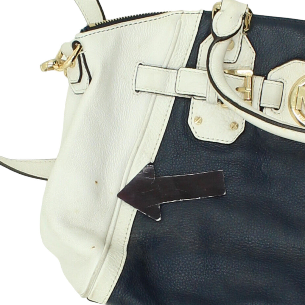 Michael Kors Womens White Blue Crossbody Bag | Vintage Designer Ladies Bag VTG | Vintage Messina Hembry | Thrift | Second-Hand Messina Hembry | Used Clothing | Messina Hembry 