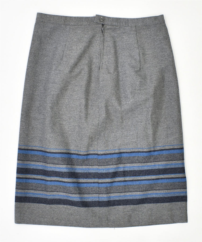 VINTAGE Womens Straight Skirt W28 Medium Grey Striped | Vintage | Thrift | Second-Hand | Used Clothing | Messina Hembry 