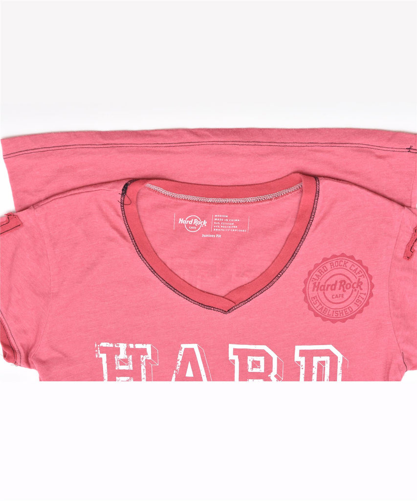 HARD ROCK CAFE Girls Hamburg Graphic T-Shirt Top 14-15 Years Medium Pink | Vintage | Thrift | Second-Hand | Used Clothing | Messina Hembry 