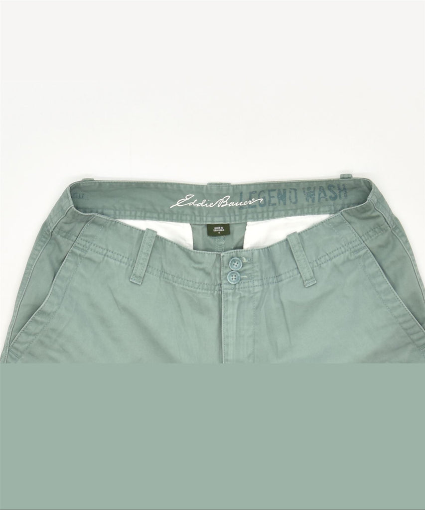 EDDIE BAUER Womens Chino Shorts US 6 Medium W30 Green Cotton Classic | Vintage | Thrift | Second-Hand | Used Clothing | Messina Hembry 