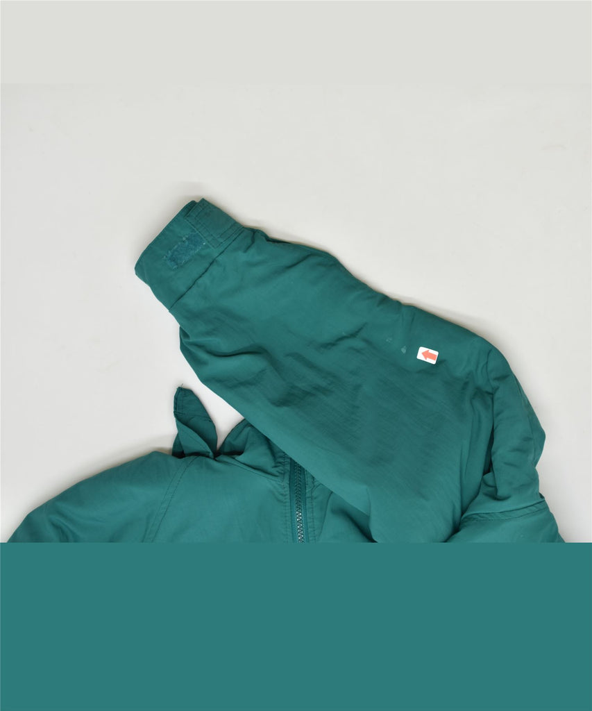 EDDIE BAUER Womens Hooded Windbreaker Jacket UK 12 Medium Turquoise Nylon | Vintage | Thrift | Second-Hand | Used Clothing | Messina Hembry 