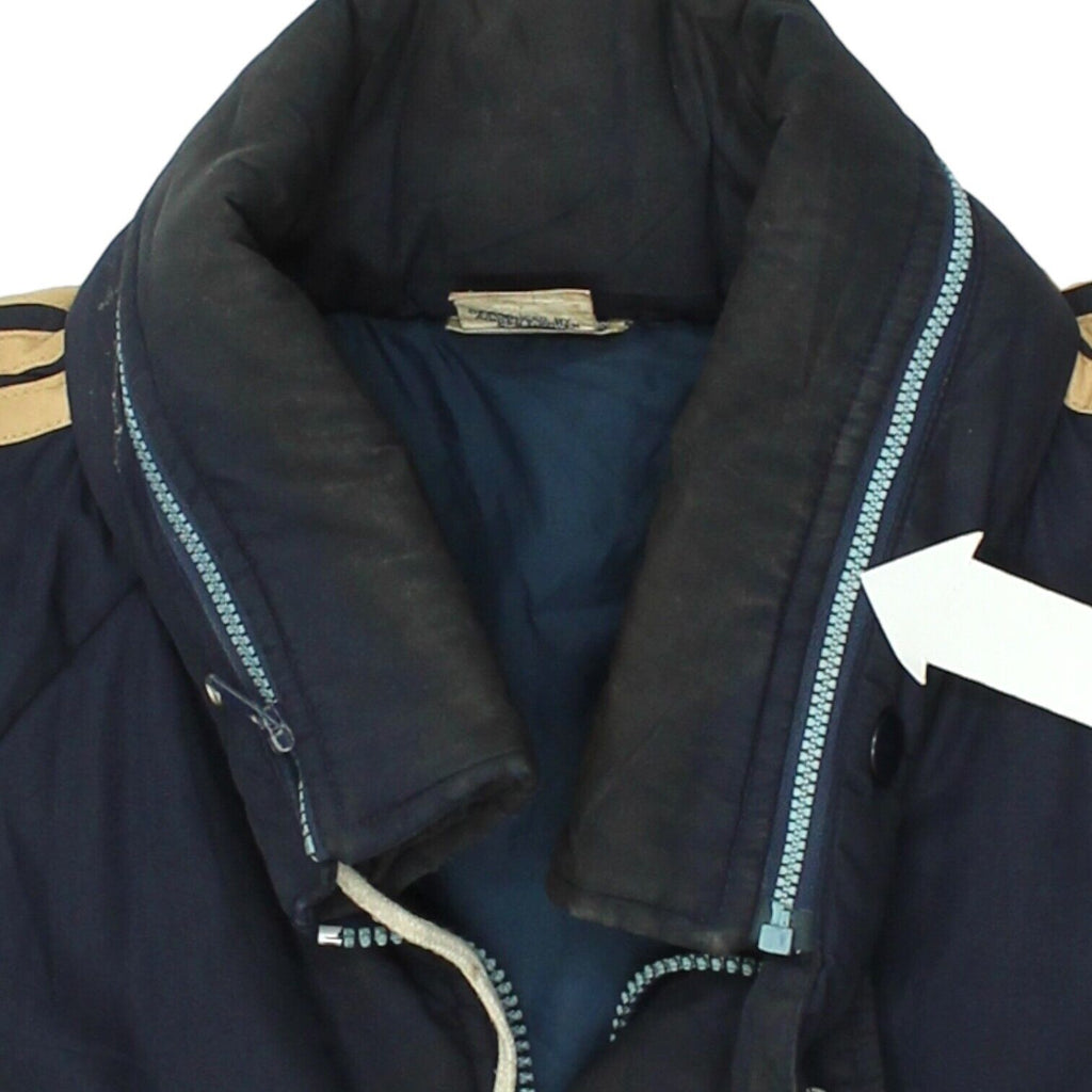 Adidas Originals Mens Navy Blue Padded Jacket | Vintage 80s Retro Sportswear VTG | Vintage Messina Hembry | Thrift | Second-Hand Messina Hembry | Used Clothing | Messina Hembry 