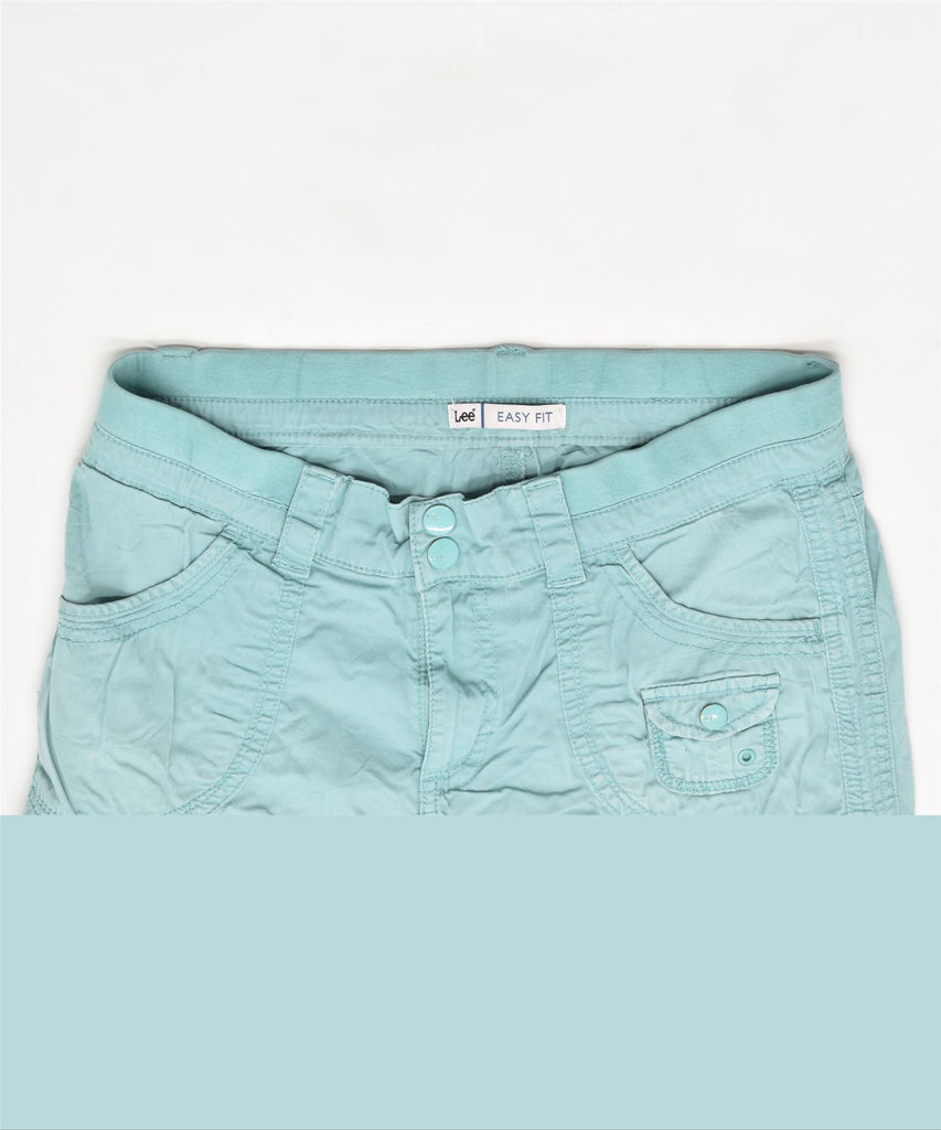 LEE Womens Easy Fit Casual Shorts W28 Medium Turquoise Cotton | Vintage | Thrift | Second-Hand | Used Clothing | Messina Hembry 