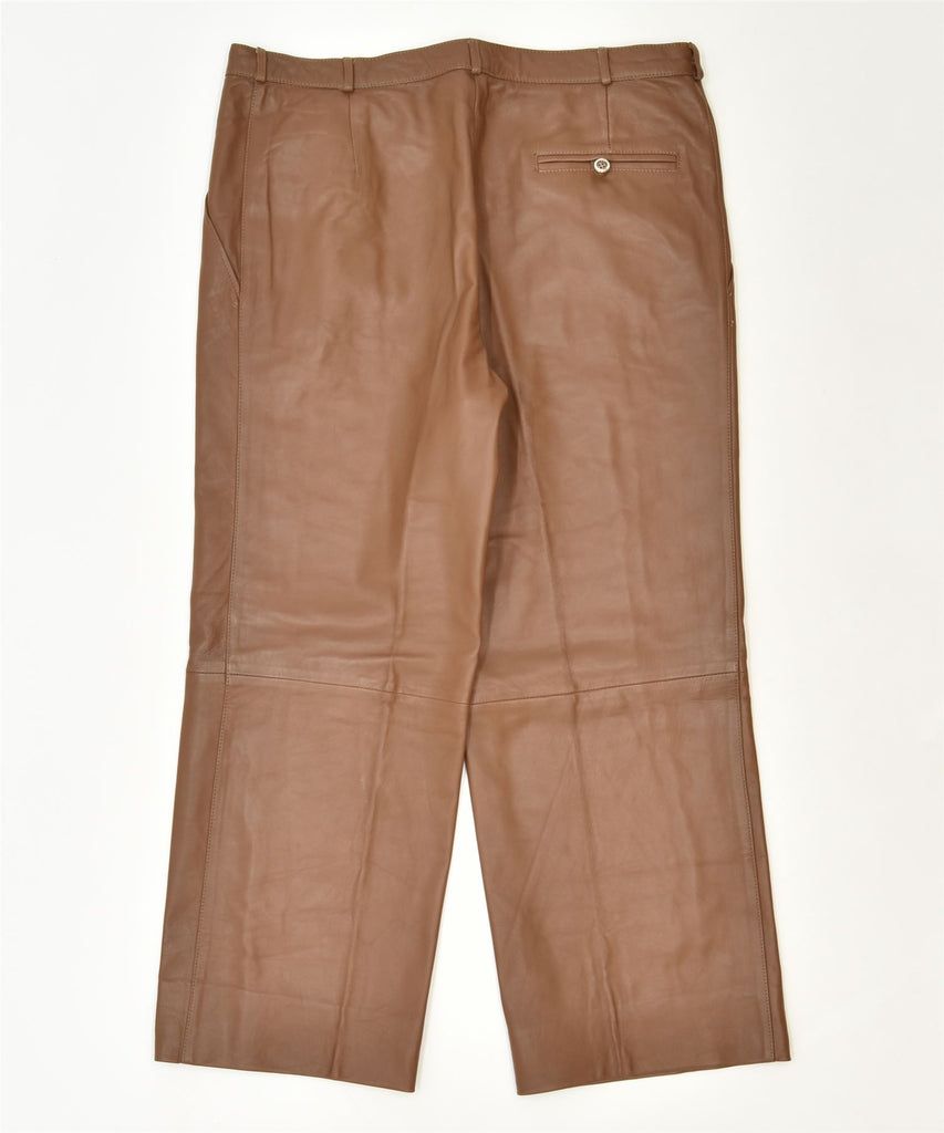 VINTAGE Womens Straight Chino Trousers IT 52 XL W34 L26 Brown Classic | Vintage | Thrift | Second-Hand | Used Clothing | Messina Hembry 