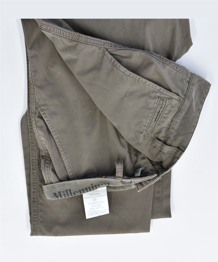 AVIREX Mens Milleninum Straight Chino Trousers W29 L32 Khaki Cotton | Vintage | Thrift | Second-Hand | Used Clothing | Messina Hembry 