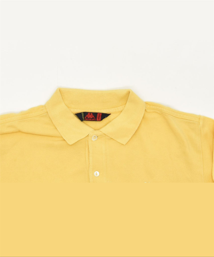 KAPPA Mens Polo Shirt Medium Yellow Cotton Classic | Vintage | Thrift | Second-Hand | Used Clothing | Messina Hembry 