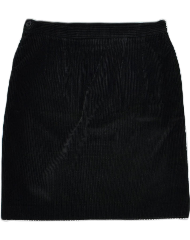 SCAPA Womens Corduroy Skirt IT 40 Small W28 Black | Vintage | Thrift | Second-Hand | Used Clothing | Messina Hembry 