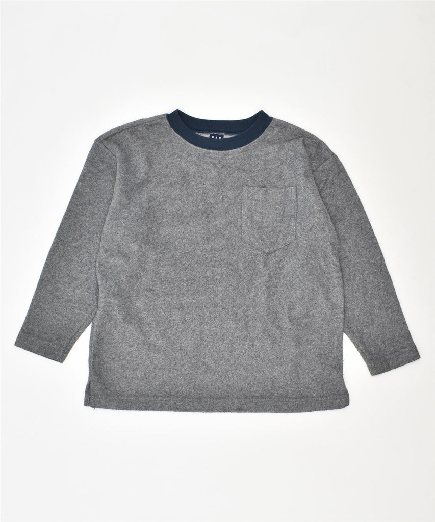 GAP Boys Fleece Sweatshirt Jumper 8-9 Years Small Grey Polyester | Vintage | Thrift | Second-Hand | Used Clothing | Messina Hembry 