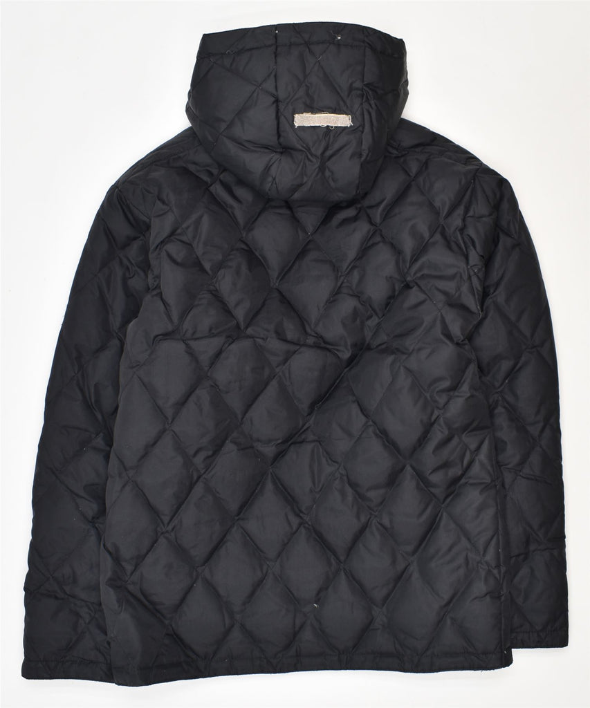 CONTE OF FLORENCE Girls Hooded Quilted Padded Jacket 7-8 Years Black | Vintage | Thrift | Second-Hand | Used Clothing | Messina Hembry 