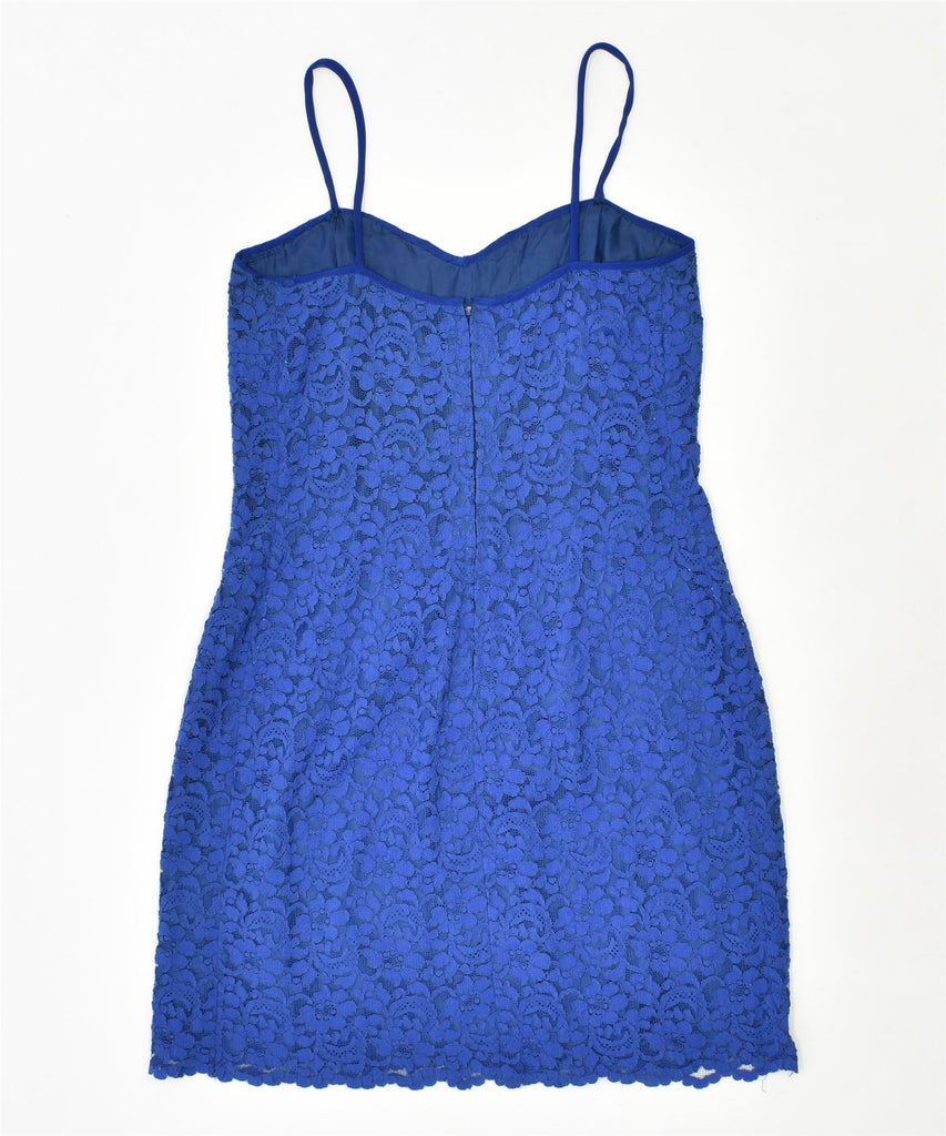 VINTAGE Womens Lace Sheath Dress UK 10 Small Blue | Vintage | Thrift | Second-Hand | Used Clothing | Messina Hembry 