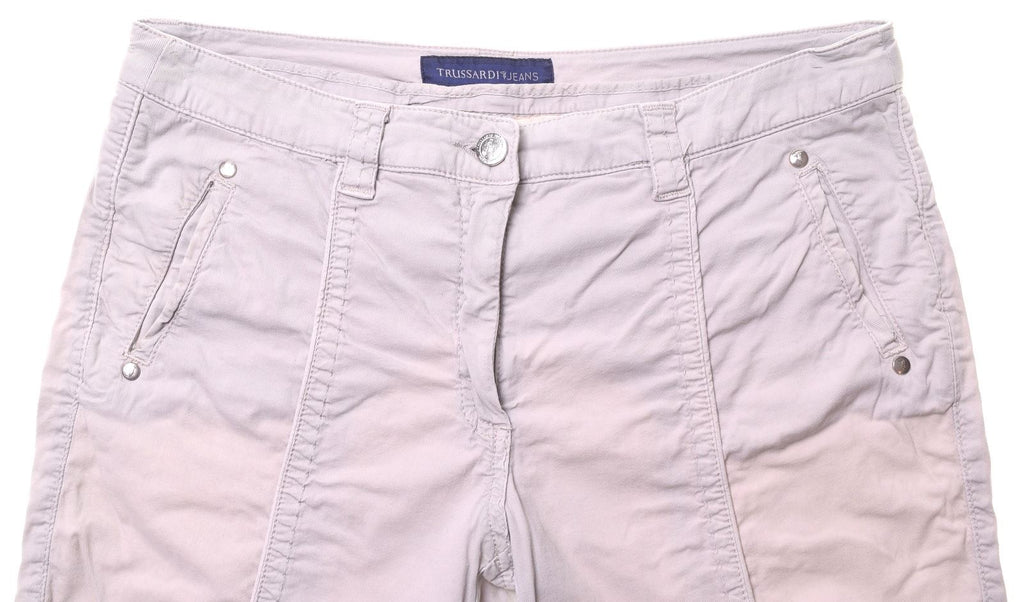 TRUSSARDI Womens Capri Trousers W30 L19 Grey Cotton Slim | Vintage | Thrift | Second-Hand | Used Clothing | Messina Hembry 
