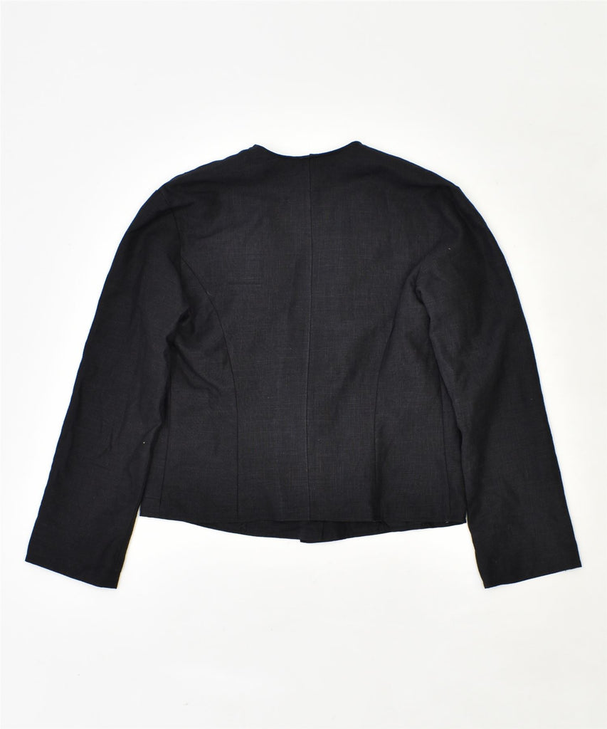 VINTAGE Womens 2 Button Blazer Jacket UK 12 Medium Black | Vintage | Thrift | Second-Hand | Used Clothing | Messina Hembry 