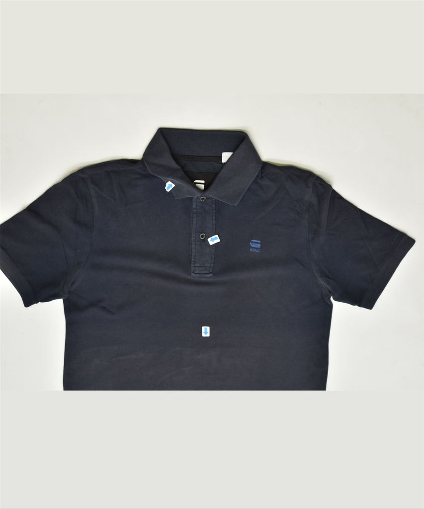 G-STAR Mens Slim Fit Polo Shirt XS Navy Blue | Vintage | Thrift | Second-Hand | Used Clothing | Messina Hembry 