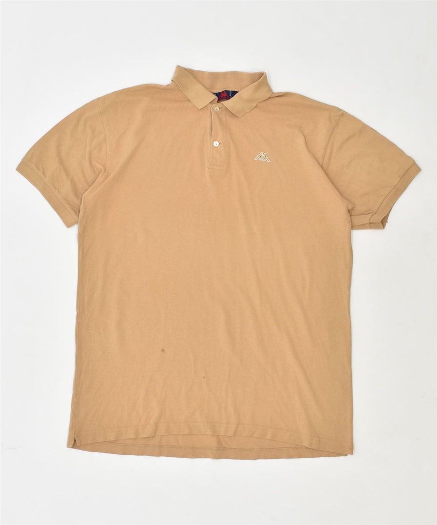 KAPPA Mens Polo Shirt XL Beige Cotton | Vintage | Thrift | Second-Hand | Used Clothing | Messina Hembry 