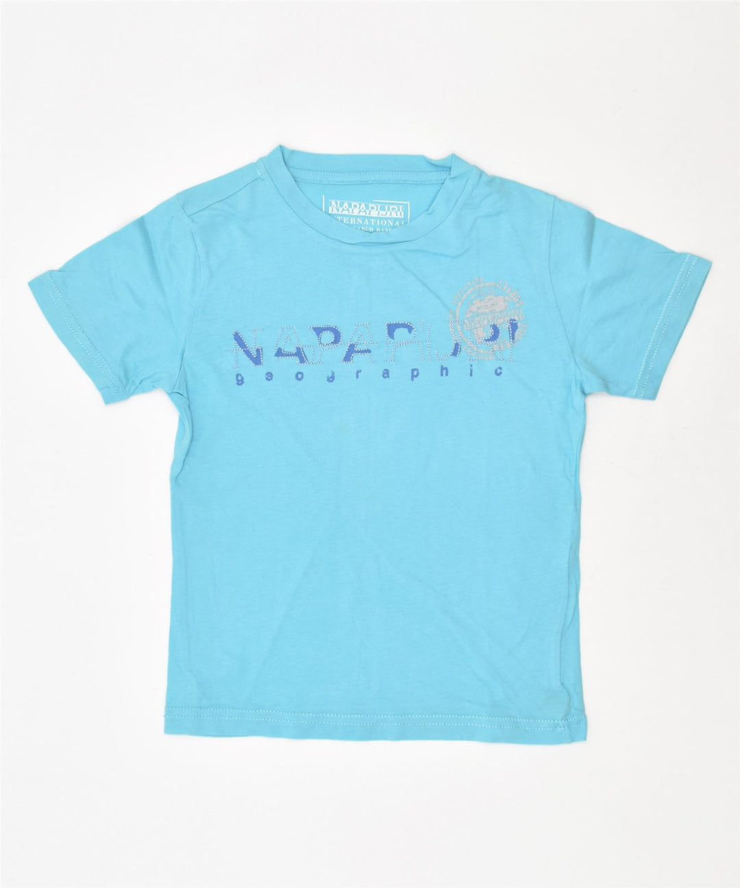 NAPAPIJRI Boys Graphic T-Shirt Top 5-6 Years Blue | Vintage | Thrift | Second-Hand | Used Clothing | Messina Hembry 