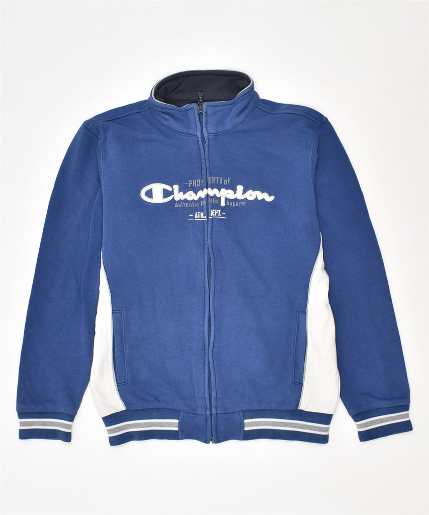 CHAMPION Boys Tracksuit Top Jacket 9-10 Years Blue Cotton | Vintage | Thrift | Second-Hand | Used Clothing | Messina Hembry 