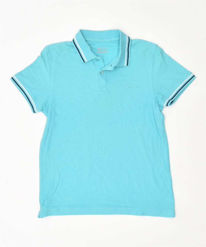 LOTTO Mens Polo Shirt Small Turquoise Cotton | Vintage | Thrift | Second-Hand | Used Clothing | Messina Hembry 