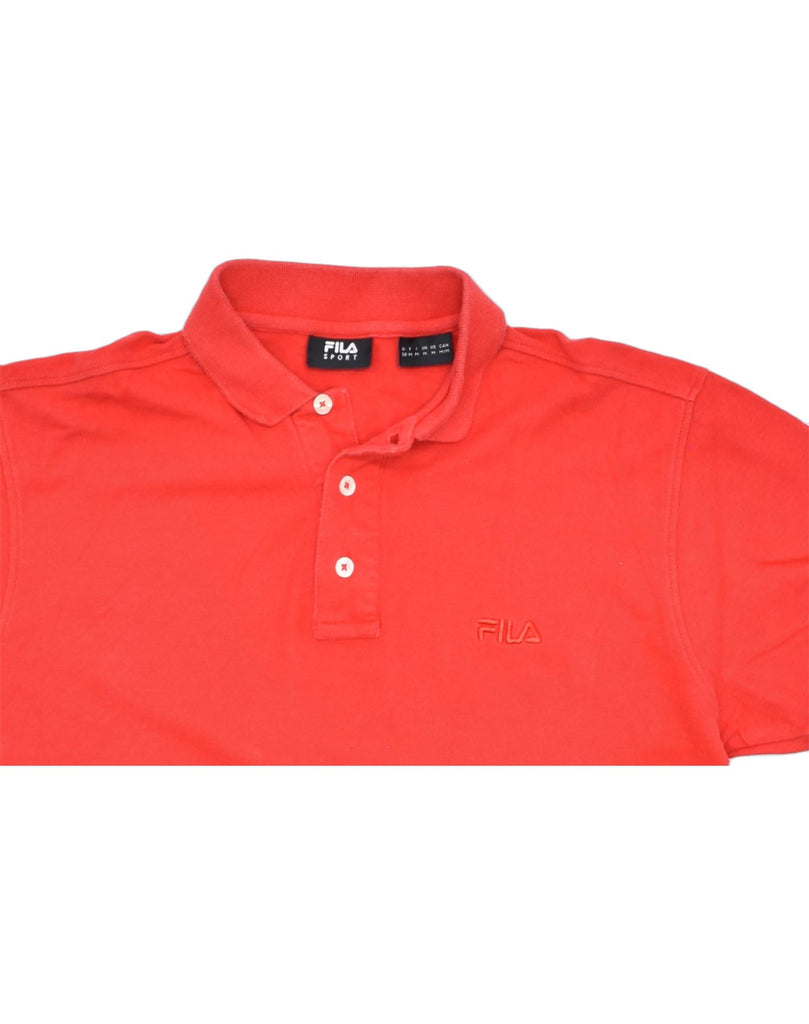 FILA Mens Polo Shirt Medium Red Cotton | Vintage | Thrift | Second-Hand | Used Clothing | Messina Hembry 
