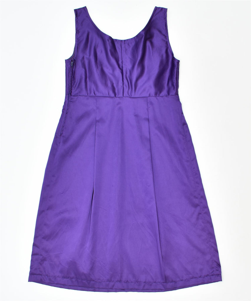VINTAGE Womens A-Line Dress UK 12 Medium Purple | Vintage | Thrift | Second-Hand | Used Clothing | Messina Hembry 