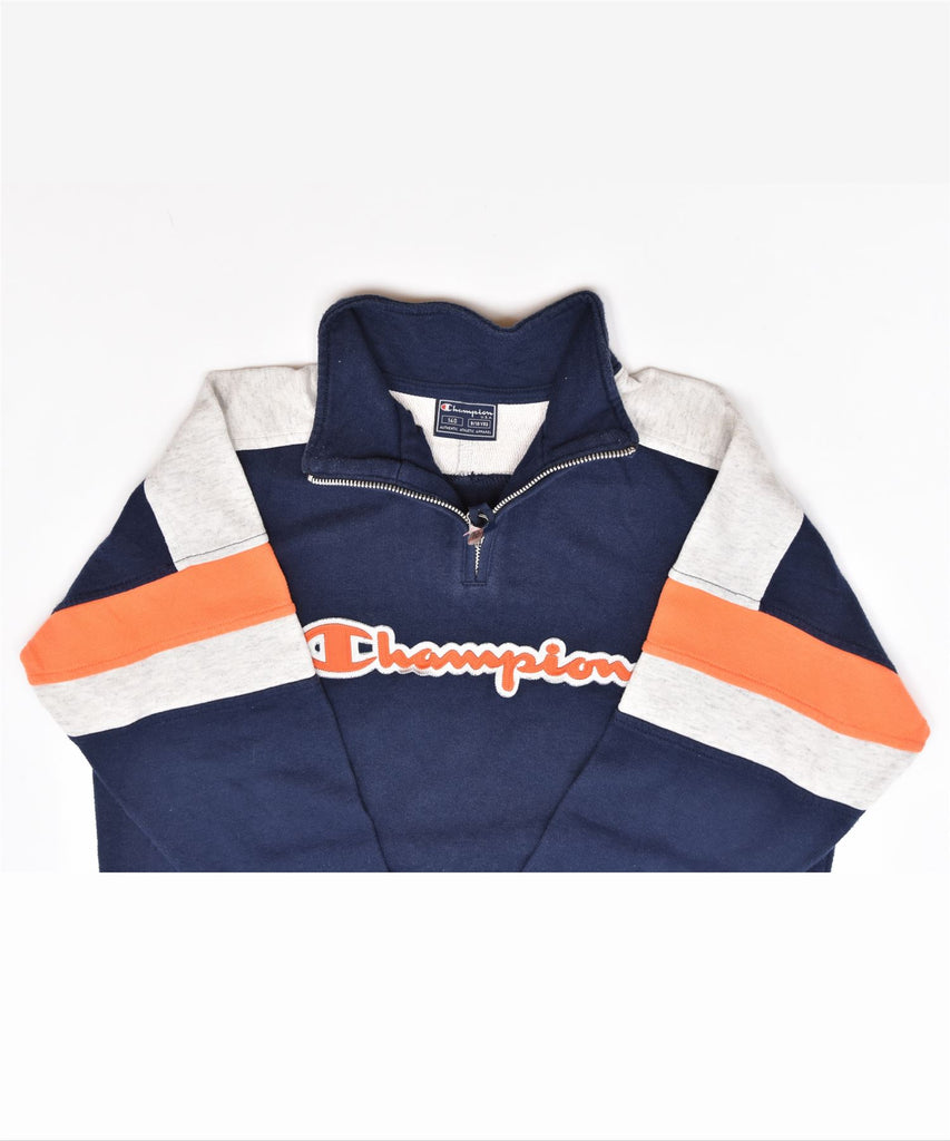 CHAMPION Boys Sweatshirt Jumper 9-10 Years Navy Blue Cotton | Vintage | Thrift | Second-Hand | Used Clothing | Messina Hembry 