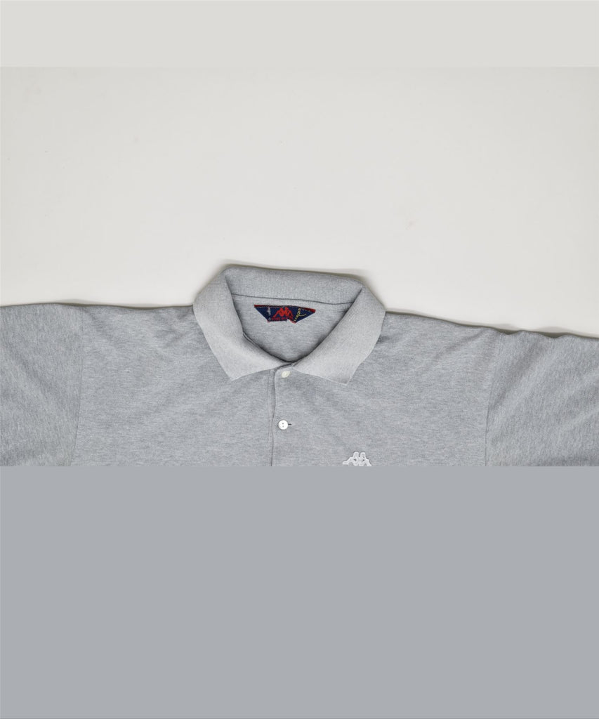KAPPA Mens Polo Shirt Large Grey Cotton | Vintage | Thrift | Second-Hand | Used Clothing | Messina Hembry 