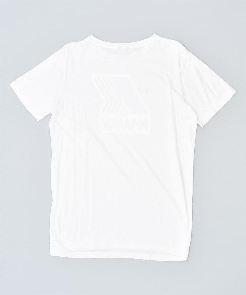 K-WAY Boys Graphic T-Shirt Top 15-16 Years White | Vintage | Thrift | Second-Hand | Used Clothing | Messina Hembry 