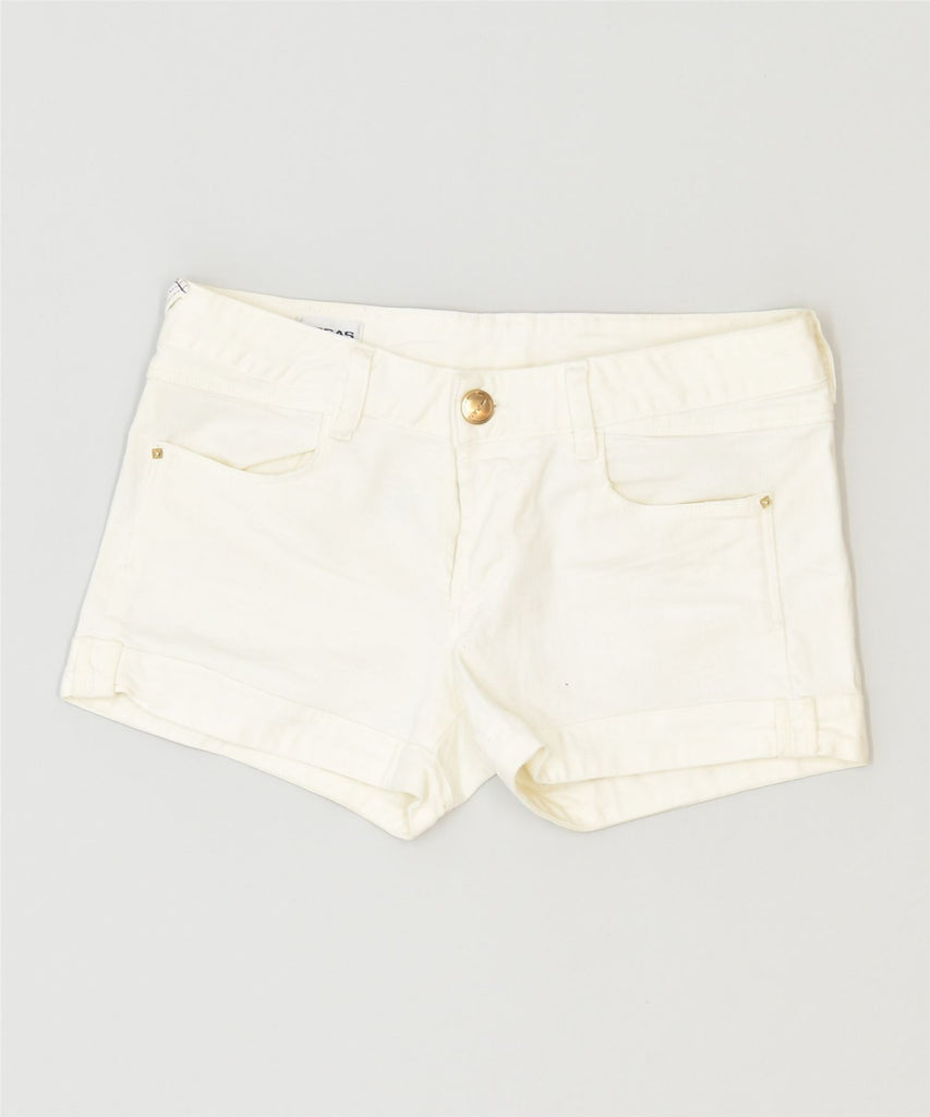 GAS Womens Denim Hot Pants W30 Medium White Cotton | Vintage | Thrift | Second-Hand | Used Clothing | Messina Hembry 