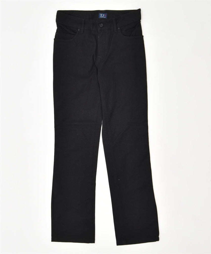 TRUSSARDI Womens Straight Casual Trousers W27 L29 Black Polyester | Vintage | Thrift | Second-Hand | Used Clothing | Messina Hembry 