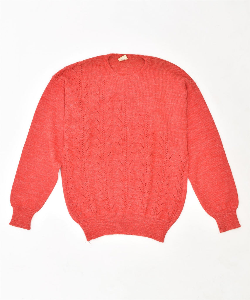 DUO Womens Crew Neck Jumper Sweater UK 18 XL Red Acrylic Vintage | Vintage | Thrift | Second-Hand | Used Clothing | Messina Hembry 