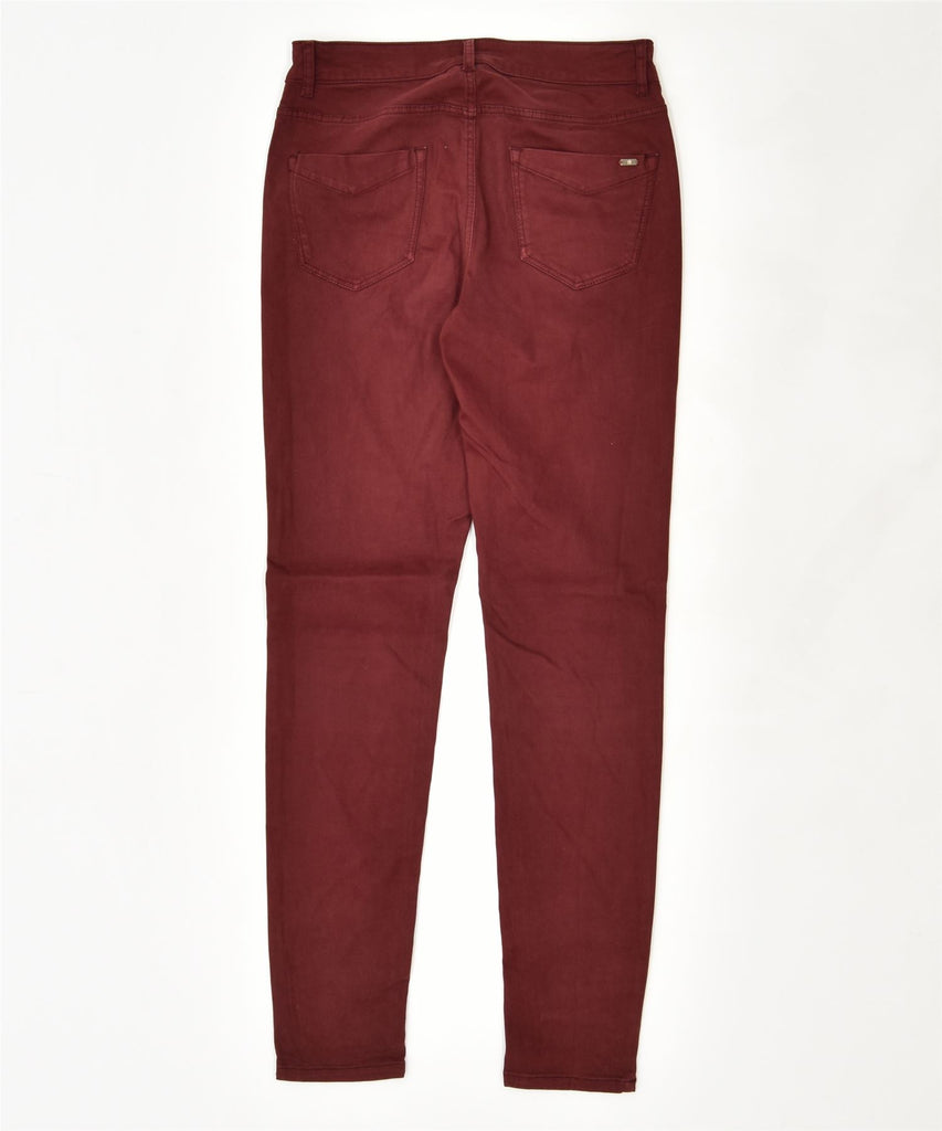 MASSIMO DUTTI Womens Skinny Casual Trousers US 6 Medium W28 L29 Burgundy | Vintage | Thrift | Second-Hand | Used Clothing | Messina Hembry 