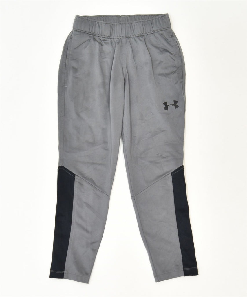 UNDER ARMOUR Girls Tracksuit Trousers 6-7 Years XS Grey Polyester Sports | Vintage | Thrift | Second-Hand | Used Clothing | Messina Hembry 