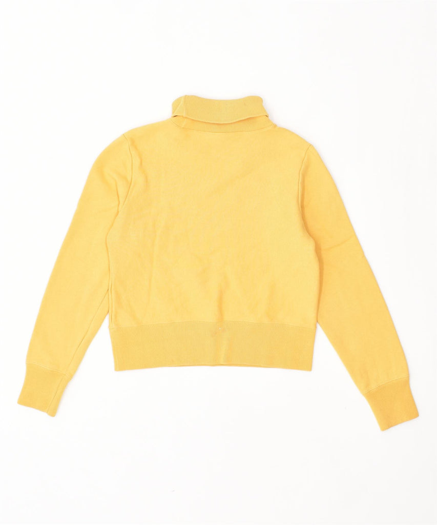 CHAMPION Womens Graphic Sweatshirt Jumper UK 6 XS Yellow Cotton | Vintage | Thrift | Second-Hand | Used Clothing | Messina Hembry 