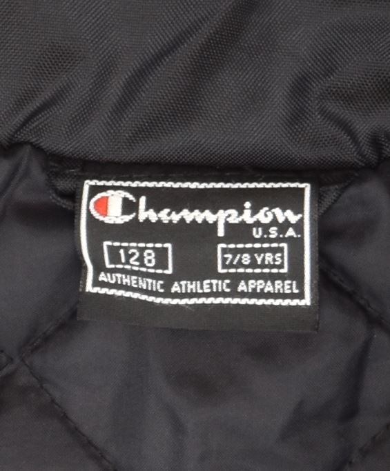 CHAMPION Boys Windbreaker Coat 7-8 Years Black Polyamide | Vintage | Thrift | Second-Hand | Used Clothing | Messina Hembry 