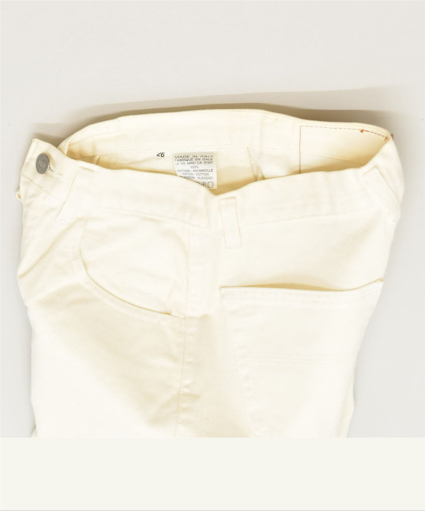 SISLEY Womens Slim Jeans W26 L29 White Cotton Classic | Vintage | Thrift | Second-Hand | Used Clothing | Messina Hembry 