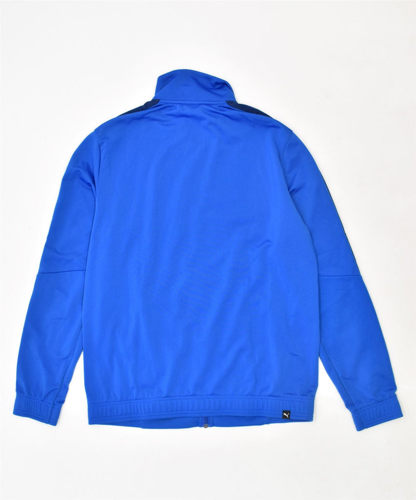 PUMA Mens Tracksuit Top Jacket Medium Blue Polyester | Vintage | Thrift | Second-Hand | Used Clothing | Messina Hembry 