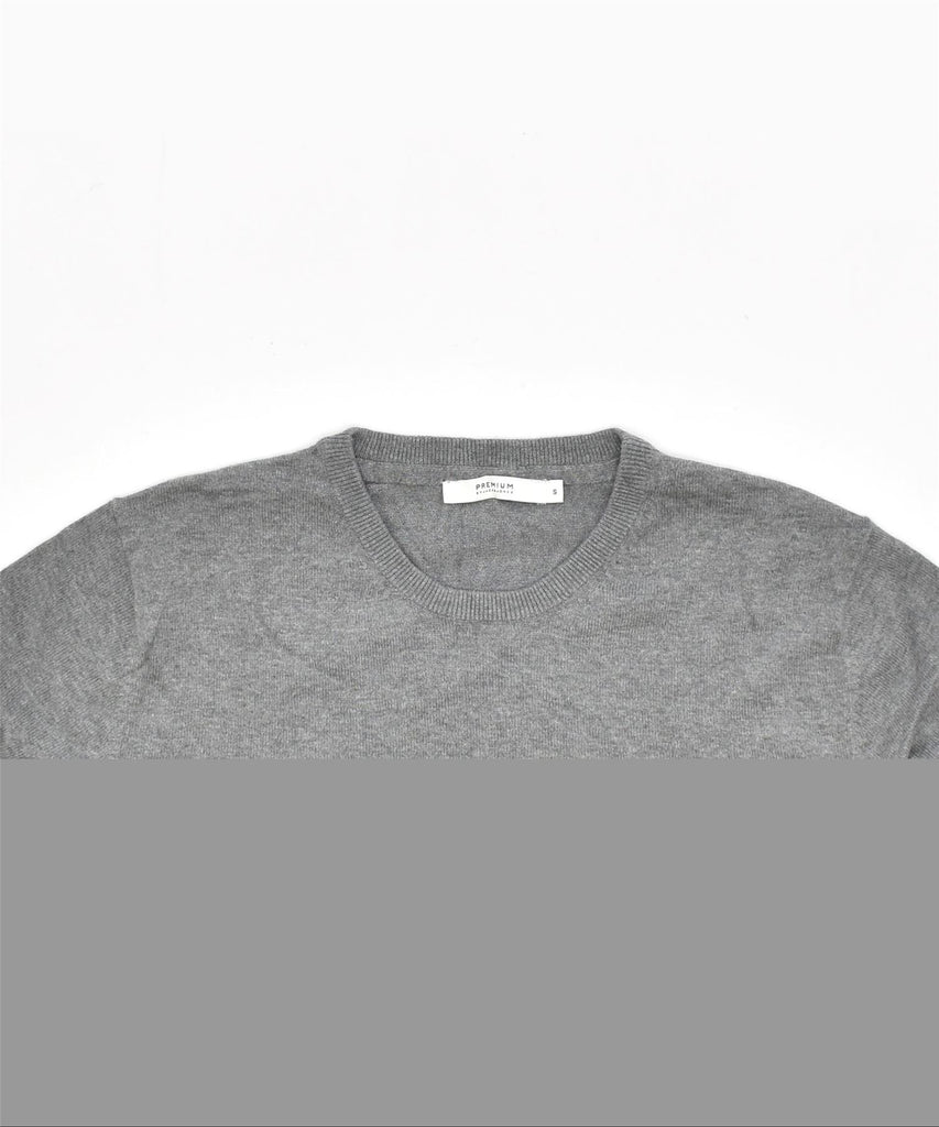 JACK & JONES Mens Crew Neck Jumper Sweater Small Grey Cotton Vintage | Vintage | Thrift | Second-Hand | Used Clothing | Messina Hembry 