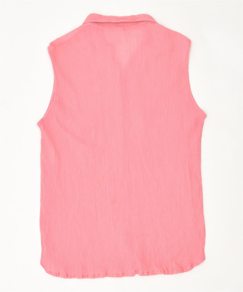 COLMAR Womens Sleeveless Shirt Blouse UK 12 Medium Pink | Vintage | Thrift | Second-Hand | Used Clothing | Messina Hembry 