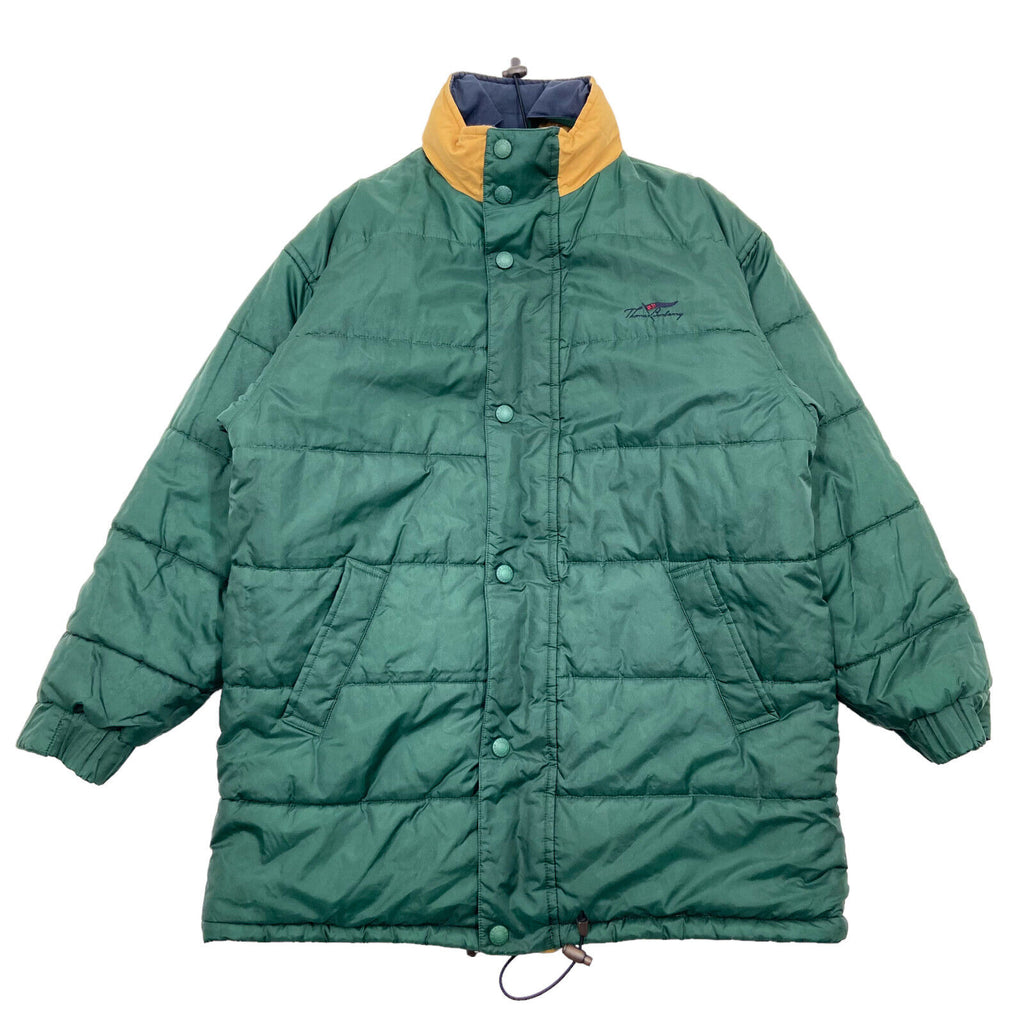 Thomas Burberry Reversible Green Navy Puffer Coat | Vintage High End Designer | Vintage Messina Hembry | Thrift | Second-Hand Messina Hembry | Used Clothing | Messina Hembry 