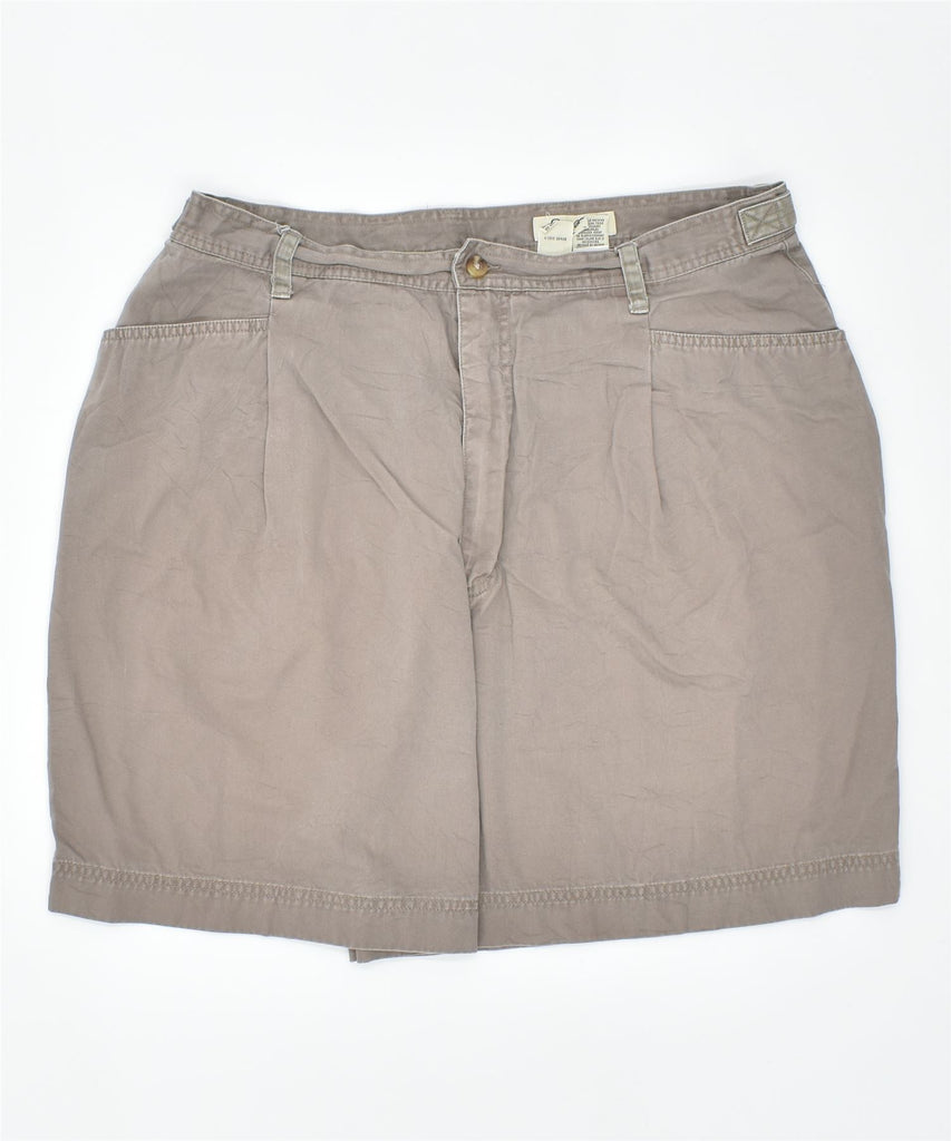 EDDIE BAUER Womens Chino Shorts UK 18 XL W34 Brown Cotton | Vintage | Thrift | Second-Hand | Used Clothing | Messina Hembry 