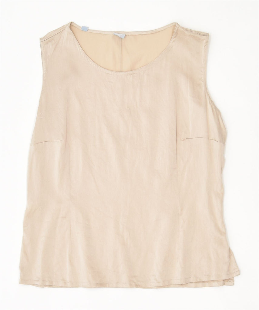 LUIGI BORRELLI Womens Vest Top IT 42 Medium Beige Vintage | Vintage | Thrift | Second-Hand | Used Clothing | Messina Hembry 