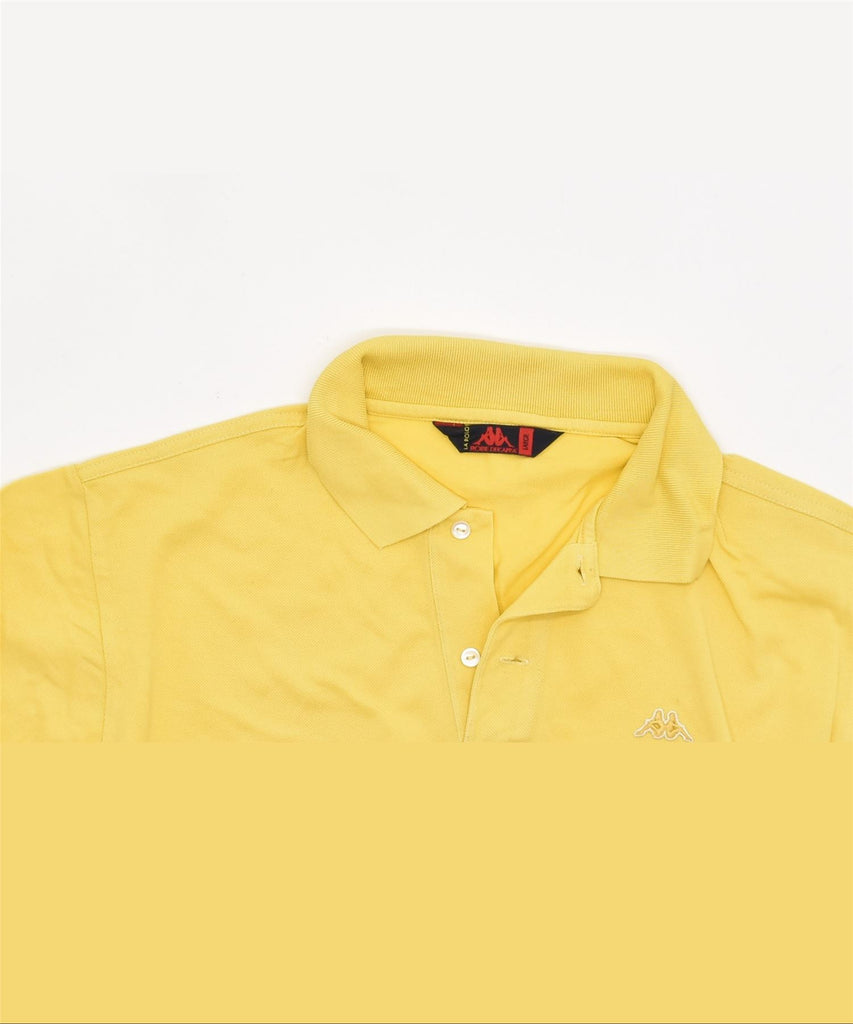 KAPPA Mens Polo Shirt Large Yellow Cotton | Vintage | Thrift | Second-Hand | Used Clothing | Messina Hembry 